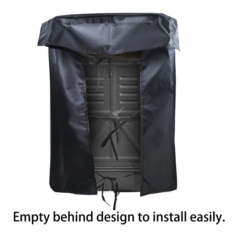 J&C Washer/Dryer Cover Black Dustproof Waterproof Portable Top-Loading Washing Machine