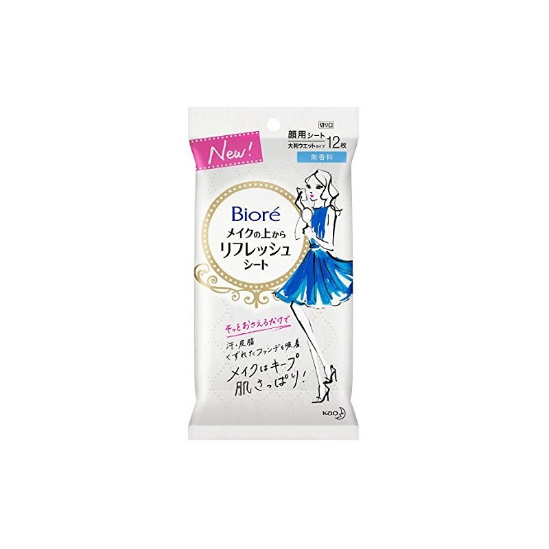 [Bulk Purchase] Biore Makeup Refresh Sheet, Unscented, Portable, 12 Sheets