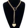 Collar Candado Corazon Llave Cadena Sumiso Para Parejas