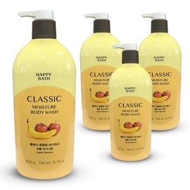 Happy Bath Classic Moisturizing Banana Body Wash 900g (4 packs) / 해피바스 클래식 촉촉한 바나나 바디워시 900g 4개