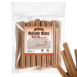 Gootoe Buffalo Treats for Dogs – Natural High-Protein Dog Treats, Premium Training Chews, Limited Ingredient, Resealable Bags, Size for Medium Dogs, Buffalo Sticks (Medium) 8oz/Pack