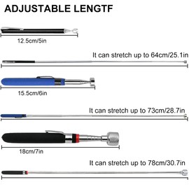 LICQIC Magnetic Telescopic Pick Up Tool, Pick-up Stick with Magnet, Portable Retriever Wand, for Picking up Metal Items from Hard-to-Reach Places (15 LB)