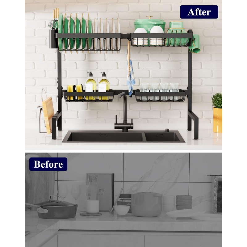Kitsure Over The Sink Dish Drying Rack - 30.0" to