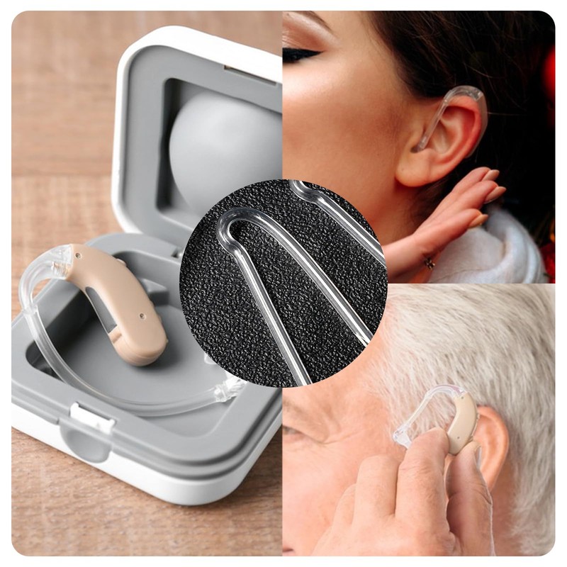 Leogony 10PCS Hearing Aid Tubes Replacement, PVC Lightweigh Flexible Hearing