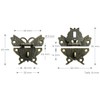 HMF 6495 Vintage Butterfly Clasp with Lock Eyelet, 50 x