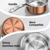 Macevia Mini Sauce Pan with Lid,Copper Butter Warmer Small Pot,