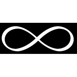 LLI Infinity | Decal Vinyl Sticker | Cars Trucks Vans Walls Laptop | White |5.5 x 2 in | LLI903