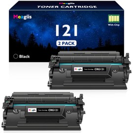 Meagiis 121 Black Toner Cartridge High Yield 2 Pack Compatible Replacement for Canon 121 CRG-121 CRG121 Toner Cartridge Work for Canon imageCLASS D1620 D1650 1620 1650 Printer