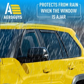 Extra Durable Window Deflectors in-Channel Window Visors Rain Guards Fit for Toyota Sequoia 2023-2024, Sun Visors, Wind Vent Visors, Window Vent Shades, Exterior Car Accessories - 4 pcs. AG0454