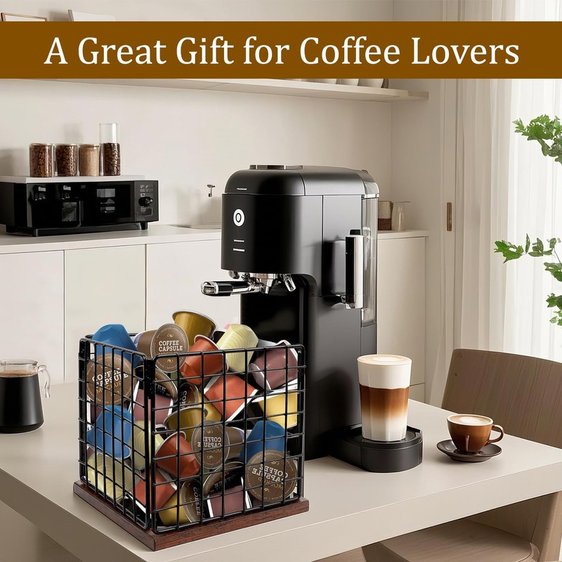 NutroLab Coffee Pod Holder Basket-Sturdy Coffee Pod Holder Organizer Large