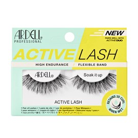 Ardell Pestañas Postizas Active Lash Soak It Up, 1 Par Fácil de Aplicar Reutilizables Profesionales                                                   