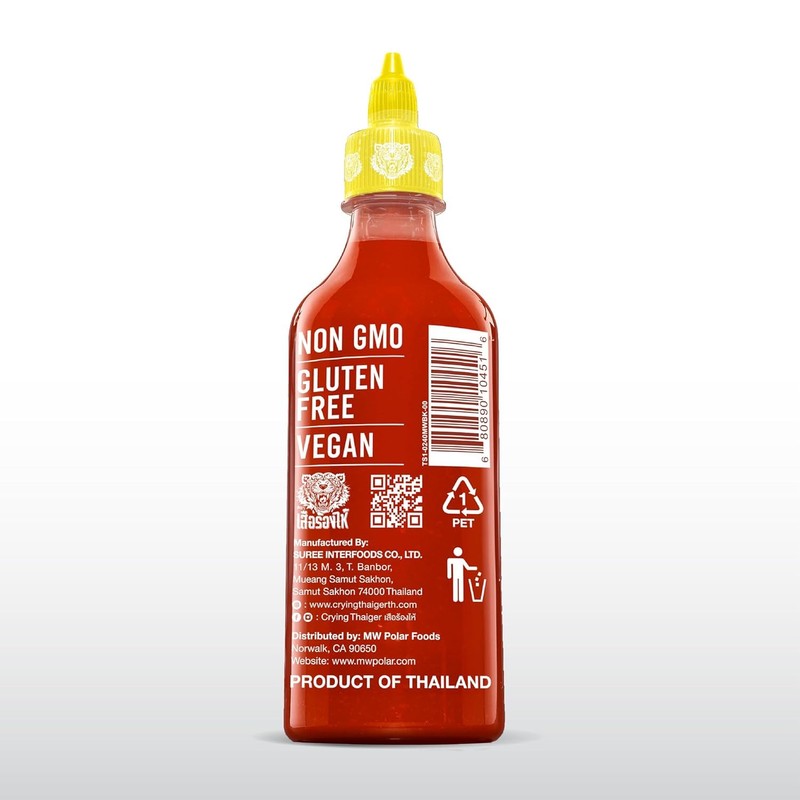 Crying Thaiger 17oz Sriracha Chili Sauce - Classic Thai Hot