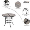 Festival Depot Patio Bar Height Table, Outdoor Bistro 45.3' Round
