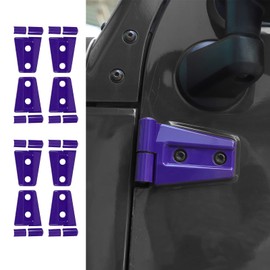 Hoolcar Door Hinge Trim Cover ABS Exterior Accessories for 2007-2017 Jeep Wrangler JK JKU Sport Rubicon Sahara X 2-Door & 4-Door, Purple, 8PCs