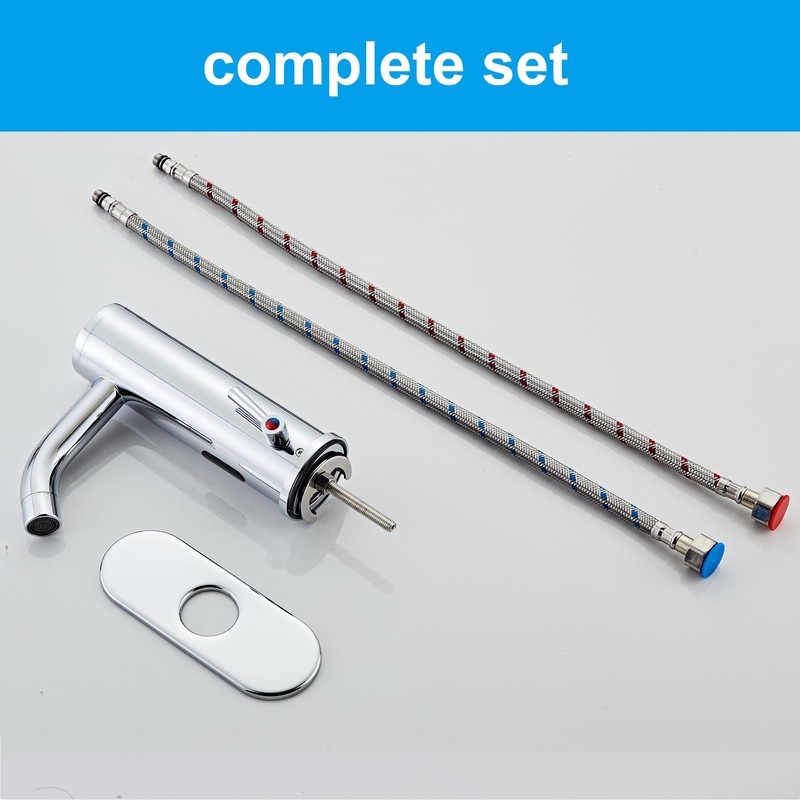 HHOOMMEE Automatic Touchless Bathroom Sink Faucets Sensor Motion Activated Hands