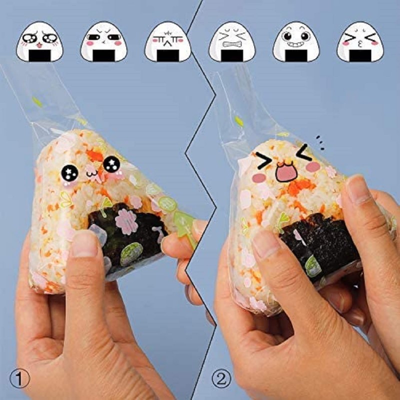 ChasBete Rice Mould Set, DIY Sushi Maker, 2 Onigiri Mould