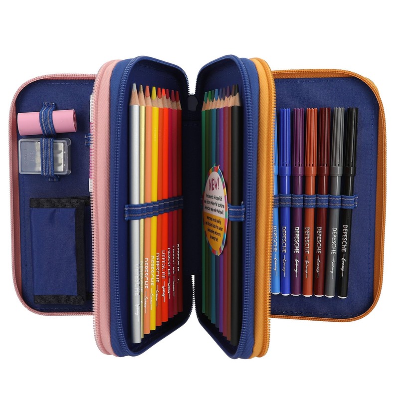 Depesche 12560 TOPModel City Girls Filled 3-Compartment Pencil Case Printed