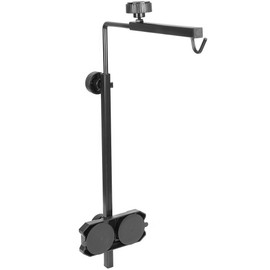 Eckpo Reptile Glass Mount Lamp Stand, Adjustable Heat Light Fixture Holder with Glass Suction Cup, Suitable for Terrarium Dome Lamp