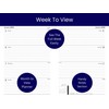2026 A4 Diary Week To View - Navy Blue Faux