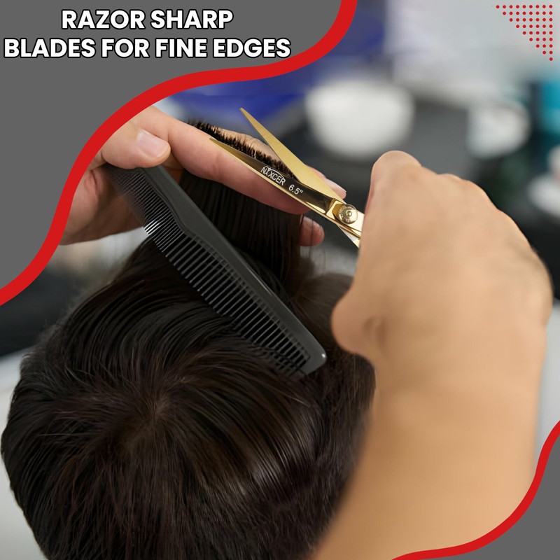 Nixcer Hair Cutting Scissors -Sharp Razor Edge Blade Hair Shears