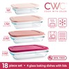 COOK WITH COLOR 8-Piece Deep Glass Baking Dish Set with