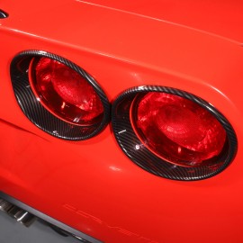 autopart2021 ABS Carbon fiber Tail Light Surround Trim Ring Cover For Corvette C6 2005-13 US