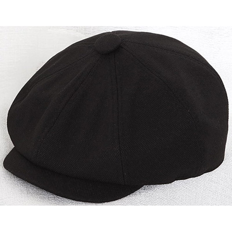 Classic Cotton 8 Panel Newsboy Cap Kids Cabbie Flat Tweed