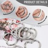 24 Pcs Heart Shape Metal Craft Ring Buckle Heart Buckle