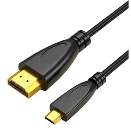 4K Micro HDMI to HDMI Cable, High Speed HDMI to Micro HDMI Type D Adapter, ARC, HDR, UHD Cable, 3D, 4K@60Hz, Supports Ethernet Audio, Compatible with Hero, Raspberry, DSLR, Camera