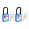 sourcing map Lockout Tagout Safety Padlock 1-1/2-inch Nylon Shackle Keyed