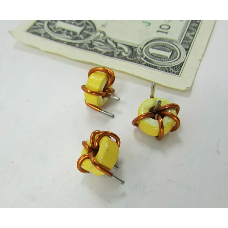 SherrodSurplus 10 Small Horizontal Mounted Inductors Toroid Chokes Coils 5