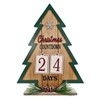 Christmas Tree Advent Calendar Decorations Wooden Xmas Countdown 2024 Tabletop