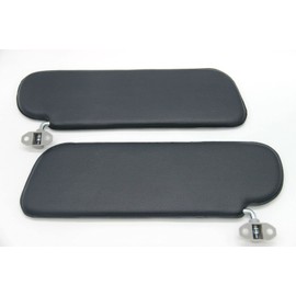 Sun Visor Set Compatible with Toyota Land Cruiser FJ40 FJ43 F45 1974 1975 1976 1977 1978 1979 1980 1981 1982 Vinyl Black Passanger and Driver Sides