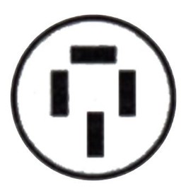 Panasonic WF1415BK Grounded 3P15A Embedded Outlet Black