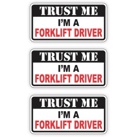 Unbranded/Generic 3 Funny Trust Me I'm a FORKLIFT DRIVER Hard Hat Bump Cap Helmet Stickers Decals