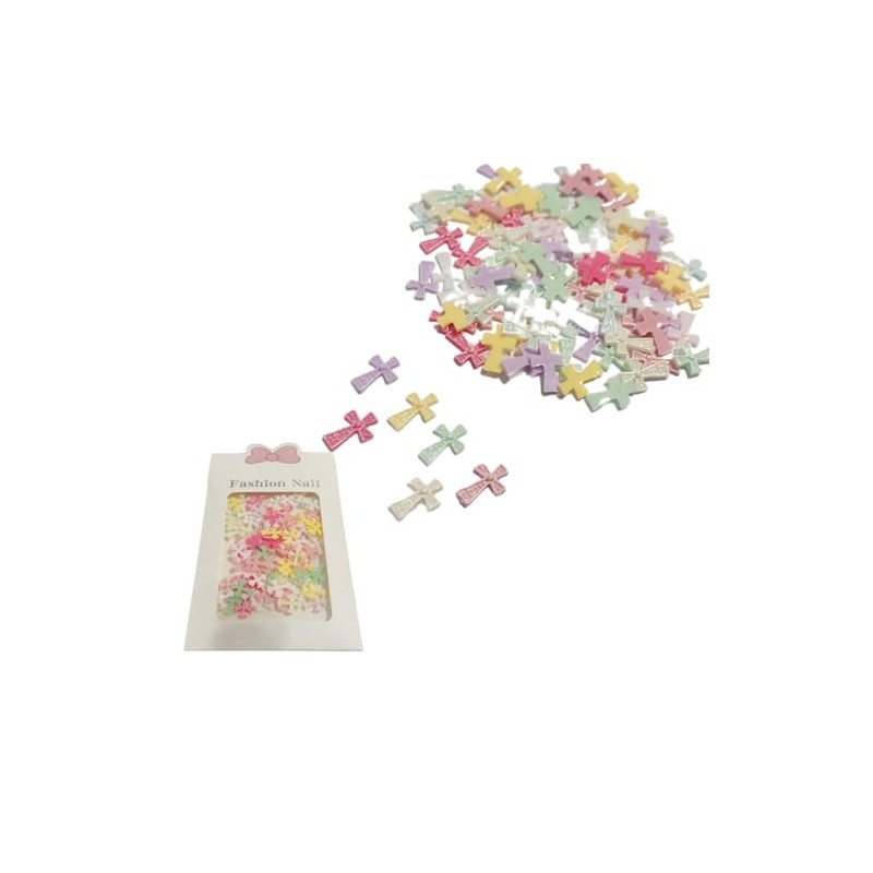 MiHarutsu Nail Parts Cross Nail Parts Set Gel Nail Parts