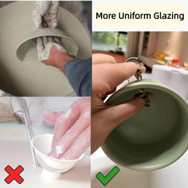 2-Pack Stainless Steel Pottery Glazing Clips,Dipping Tong Pottery Tool, Glazing Tongs for Pottery, Fingertip Glazing Clips for Teacups, Suitable for Glazing Small Pots
