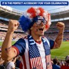 USA Soccer Fan Scarf Set 4-Pack - Patriotic Afro Wig,