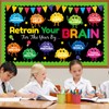 Qyeahkj Brain Bulletin Board Decorations Retrain Your Brain Cutouts Growth