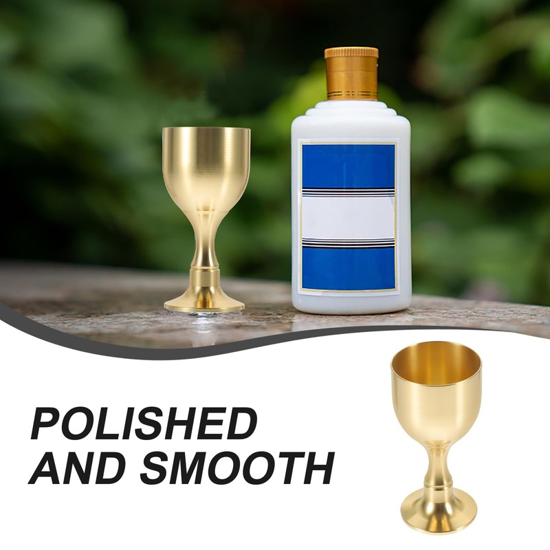 PRETYZOOM Big Gold Altar Chalice Communion Cups Golden Goblet for
