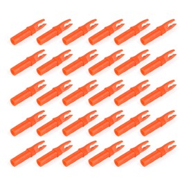NIKA ARCHERY Pack of 30 Arrow Cams Replacement Cams for Archery, ID6.2 mm/0.244 Inch, Plastic Inserts, Replacement Cams for Archery, Orange