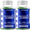 Vitamatic 2 Pack Ashwagandha Gummies 1500 mg Equivalent Per Serving