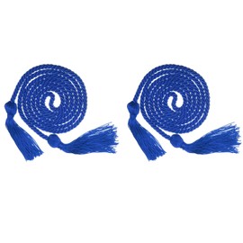 sourcing map Pack of 2 Graduation Honor Cord 67 Inches with Tassel Polyester Braided Honor Cord Graduation Ropes for Graduation Party Ceremonies Blue