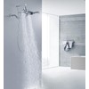 BRIGHT SHOWERS Brass Shower Arm Extender for Rain and Handheld