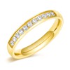 Monkton 3.5mm Women Half Eternity Bands Cubic Zirconia Promise Ring