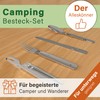 Classic German Army Stainless Steel Cutlery Set 4-Piece Camping Cutlery