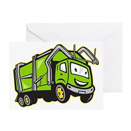CafePress Rubbish Truck Greeting Card, Note Card, Birthday Card, Blank Inside Glossy