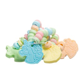 48 Unicorn Candy Bracelets, Individually Wrapped Jewelry for your Unicorn Themed Party, Bulk Candy Perfect for Goody Bags, Party Favors and Birthdays, by 4YoreElves, Pack of 48 x 0.53oz