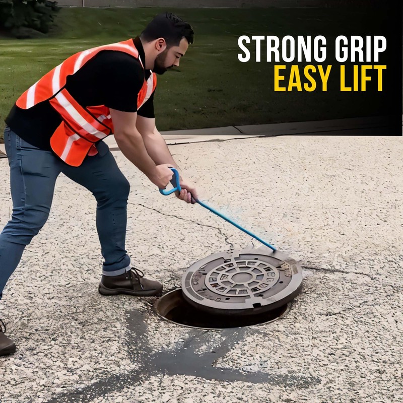 T&T Tools 30-Inch Manhole Hook - Heavy Duty Single Hook
