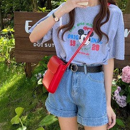 Gincci Women's Shoulder Bag, Crossbody Bag, Mini Bag, Leisure Bag, PU Leather, Mini Pouch, Sacoche, Smartphone Pouch, Portable, Vertical, Small, Popular, Cute, red